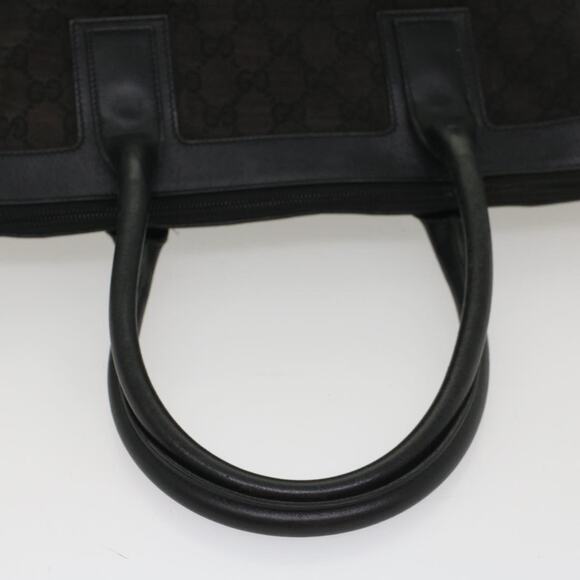 GUCCI GG Canvas Hand Bag Leather Black 000 0854 000 0854 - Picture 7 of 12